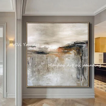 

Large Handmade Painting Modern Hotel Decorative Painting for Living Room Abstract psinting Simple Mural Entrance decoration