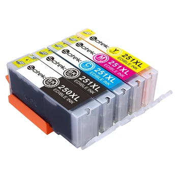 

Edible Ink Cartridges Replacement for Canon PGI250 CLI251, work with Pixma MX922 MX920 MG5520 MG5420 MG6320 MG7120 MX722 iP7220