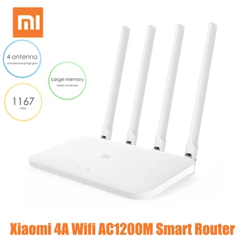 

Xiaomi 4A WiFi Router 2.4GHz 5GHz Dual-band AC1200M Smart Router Double heat sink 16MB ROM + 64MB IPv6 Smart Control