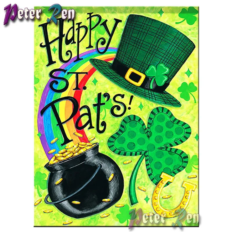 

5d Green hat festival Diamond Painting DIY full Square\Round Rhinestone Embroidery Mosaic pictures Handmade Holiday gift