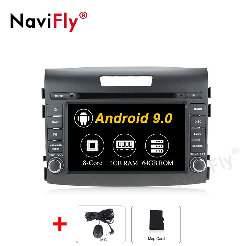 4GB-64GB-8 CORE NaviFly Android 9,0 Octa core 4 Гб+ 64 ГБ Автомобильный dvd-радиоплеер для Хонда сrv CR-V 4 RM RE 2011 2012 2013 с gps, Wi-Fi, bt - Цвет: 4GB-64GB-8 CORE