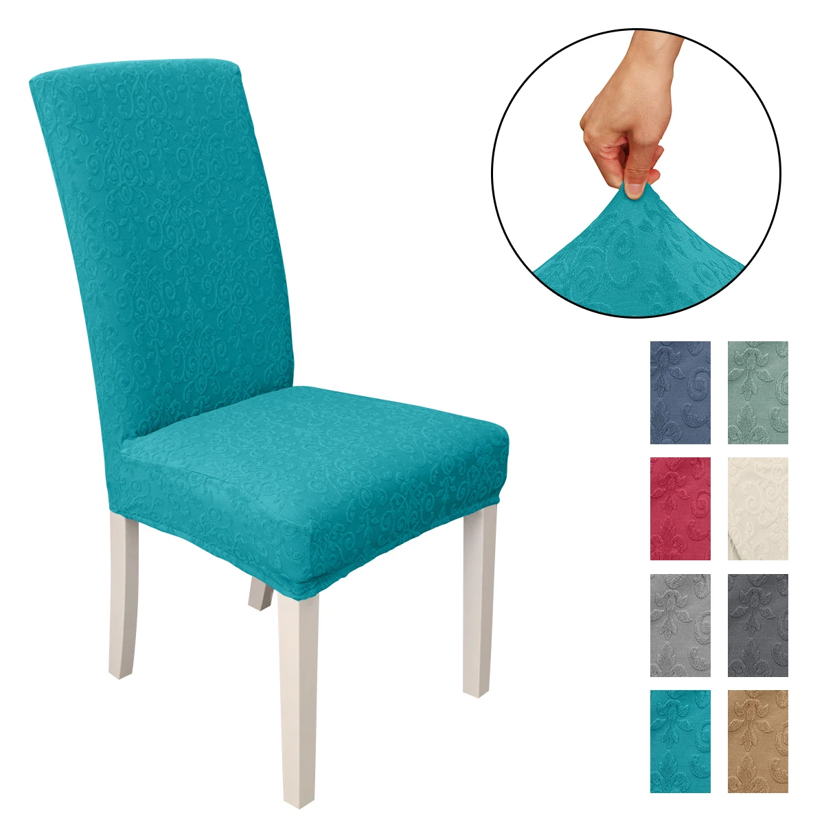

8 Colors Solid Dining Seat Cover Home Banquet Stretch Spandex Waterproof Printing Chair Cover Home Party Decor Chair Cover D30