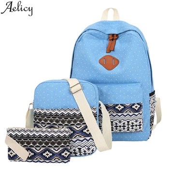 

Aelicy Retro Student Bag For School Teenagers Girl Canvas Fashion Backpack Women Shoulder Bag Large Capacity Shoulder Bag Womens