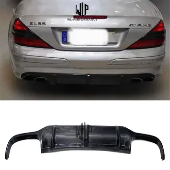 

R172 AMG Style Carbon Fiber Rear Lip Diffuser Car Styling For Mercedes-Benz SLK Class R172 SLK200 SLK300 Car Body Kit 2012-2015