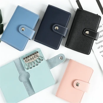 

Fashion Multifunction Bank Credit Card Slots Key Case Female Wallet Passport Driving License Leather Case Card Package