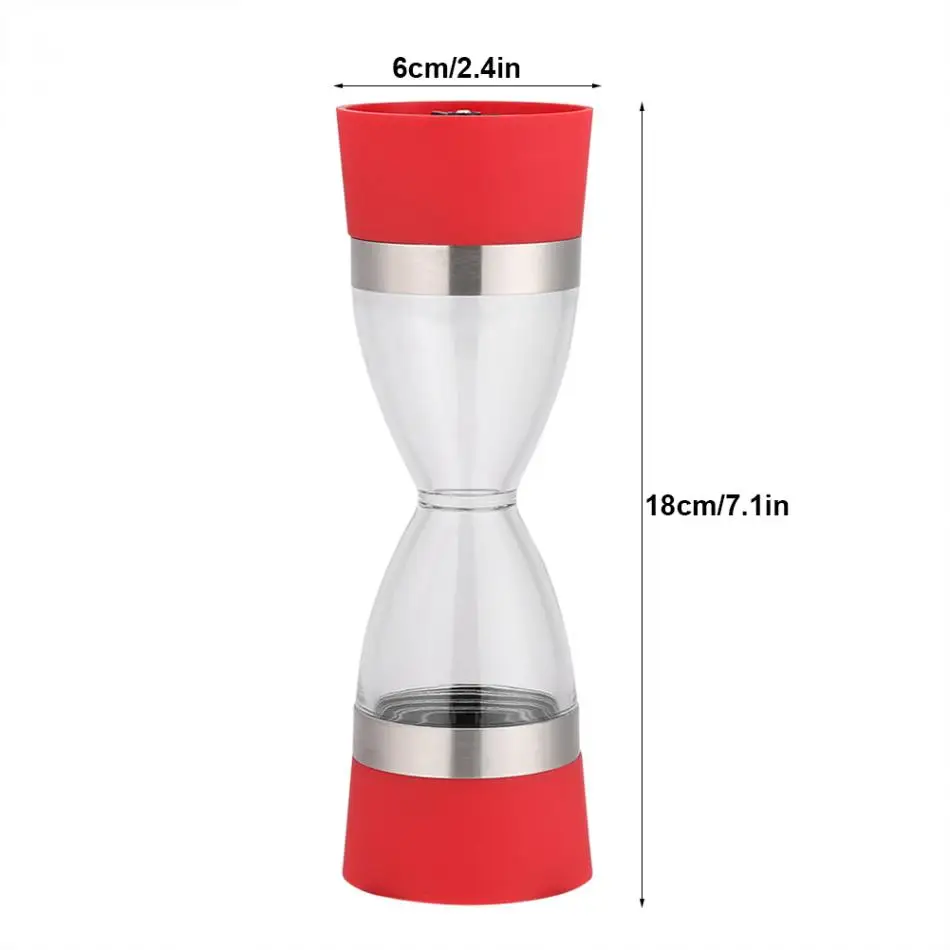 Kitchen Salt Pepper Grinder Mill Hourglass Shape Manual Salt And Pepper Grinder Double Mill Muller Cooking Tools