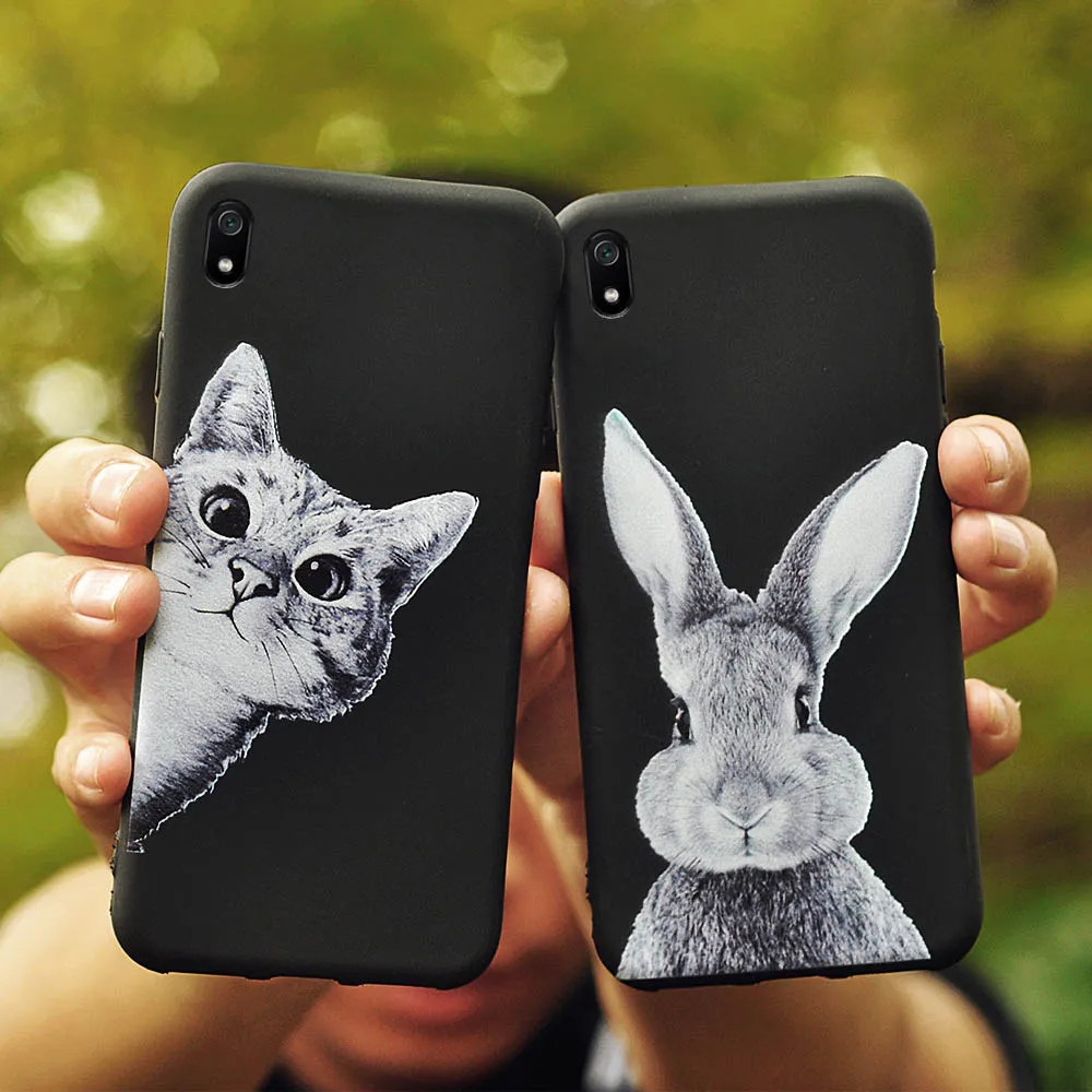 For Xiaomi Redmi K20 Case Patterned Cover 7A Note 7 Cool Cat Phone Cases Shell sFor Pro Cute Rabbit |