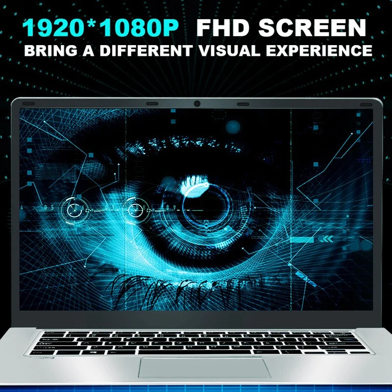  15.6 Inch 8GB RAM DDR4 SSD Notebook Intel J3455 Quad Core Laptops with 1080P FHD Display Ultrabook 