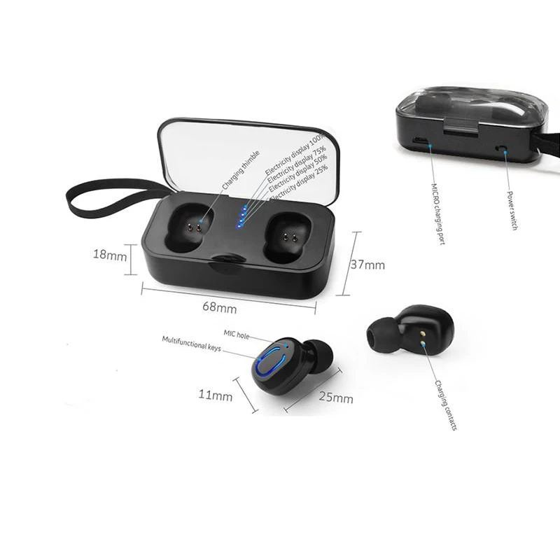TI8S мини-наушник Bluetooth TWS V5.0 беспроводной наушник невидимые настоящие беспроводные наушники Bluetooth смартфон Шэньчжэнь