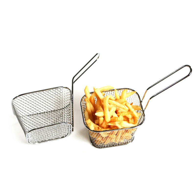 Кухонные аксессуары мини корзины для жарки чип для жарки картофеля фри корзина сетка Stainer чистая шеф-повара кухонные инструменты