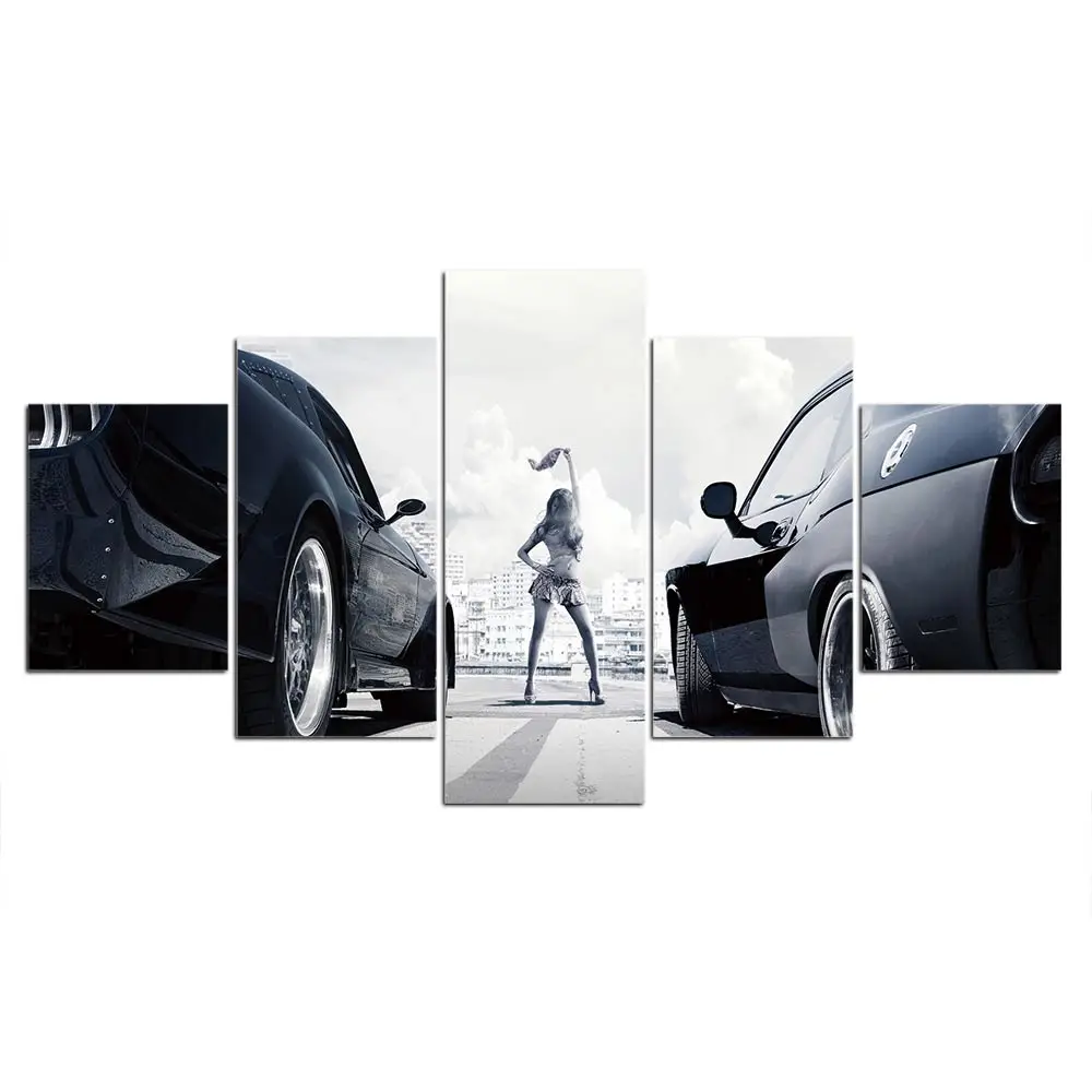 Fast-And-Furious-Racing-Cars-Poster-Canvas-Painting-Wall-Art-Pictures-Frame-Decor-5-Piece-Home (2)