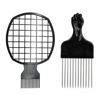 

Black Dirty Braid Comb Afro Comb Curling Hair Braid Comb Steel Needle Inserted Comb set Afro Twisted Tool Sets Hair Salon Use