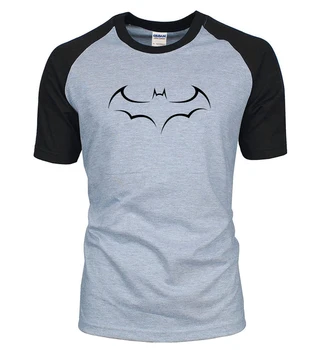 

2020 Summer sportswear Cotton Raglan T Shirt Men Fashion Batman T-Shirt Short Sleeve O-Neck Tops Brand Clothing Hipster Men