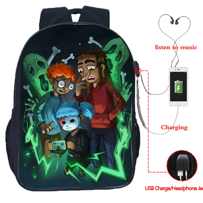 4 Sally Face USB многофункциональная сумка молодежный рюкзак для ноутбука хип-хоп повседневный рюкзак для путешествий 16 дюймов - Color: 4