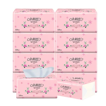 

High Quality Log Household Paper Tissue Soft And Comfortable Paper Daily Necessities 3 Layers 102 PCS 10 Bags