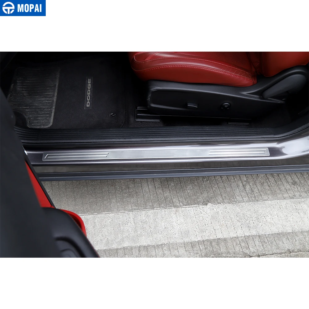 MOPAI Nerf брусья для Dodge Challenger 2009+ Накладка на порог автомобиля, защитное покрытие, прикрытие потертостей, аксессуары для Dodge Challenger 2009
