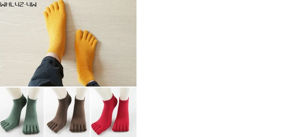 Organic Cotton Ankle No Show Socks With Toes Woman Girl Knit Solid Soft Elastic Non-Slip Harajuku Five Finger Socks Hot Sell best socks for women