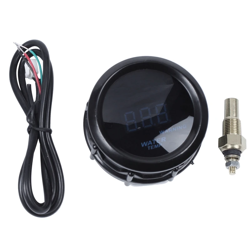 Hot-52mm 2,0 дюйма lcd 40~ 120 градусов Цельсия Авто Цифровой измеритель температуры воды с Предупреждение льным датчиком светильник-черный