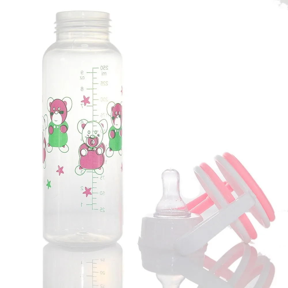 250mL Newborn Infant Baby Boy Girl Standard Caliber PP Feeding Bottle Drinking Water Breast-like Feeling