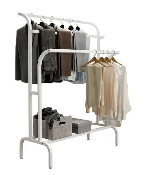 Iron coat rack floor-standing hanger simple display rack clothing store display Nakajima barber shop towel