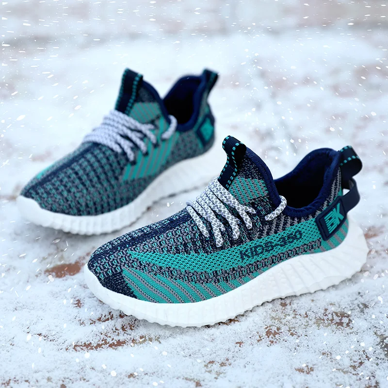 HOBIBEAR Unisex Running Shoes Kids Autumn/Winter Warm Girls Children Sneakers Fashion Kids Shoes Sport Boy Brand Teenage Shoes