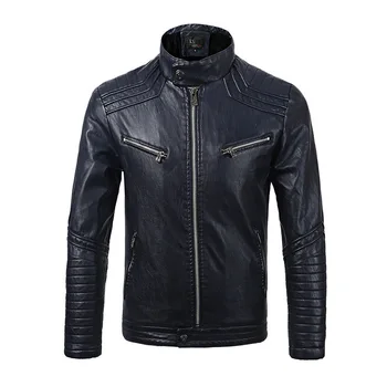 

Increase Down Men's Wear Leather Clothing Male Increase Down Locomotive Serve Man Pu Loose Coat Will Code Leather Jacket