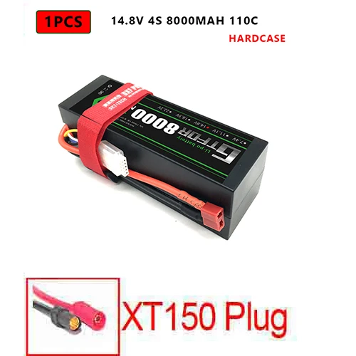 DXF Lipo батарея 4S 8000mah 8400mah 14,8 V 110C 220C Hardcase для 1/8 1/10 масштаб Электрический радиоуправляемый Багги Truggy гусеничный автомобиль - Цвет: 1PCS4S8000HARDXT150