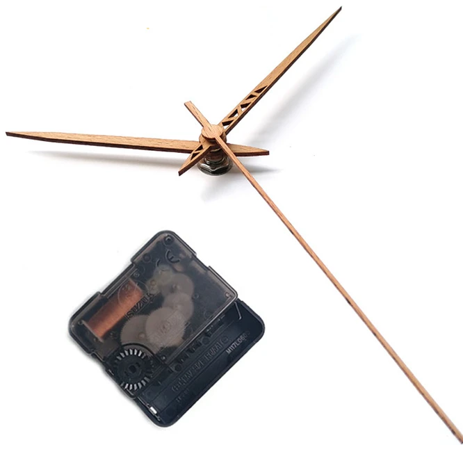 10sets/lot Japan Silent 12inch Wall Clock Quartz Movement Mechanism Wooden hands Clock pointers Repair Kit Tool Set decoration