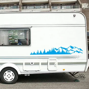 

Vehicles Car Sticker Universal Mountain Totem Waterproof 100*17cm Blue