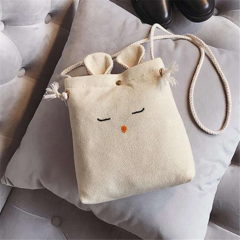 Beige LKEEP маленький кошелек для монет для девочек, Детский кошелек, сумка для монет, детский держатель денег бумажник, прекрасный подарок для детей, Сумка с кроликом - Цвет: Beige