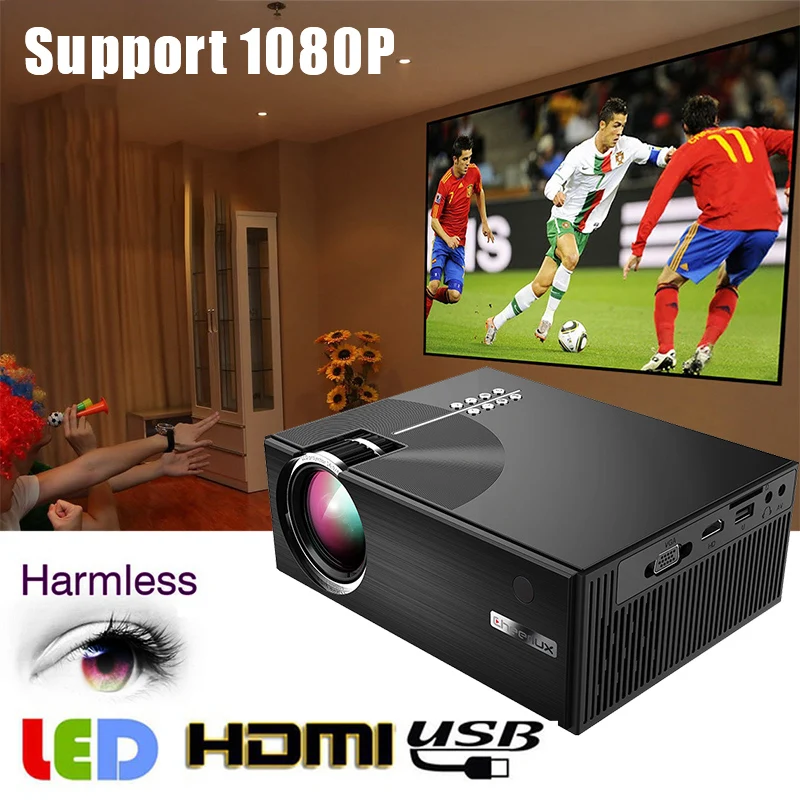

Portable HD Video Projector Media Player Multimedia Home Cinema LED LCD Support 1080P USB Screen Mirroring 2500lums HDMI