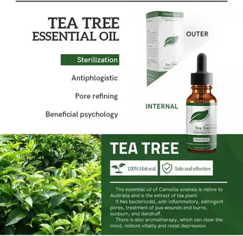 

FirstSun Tea Tree Essential Oil Moisturizing Massage Oil Control Fade Acne Marks Shrink Pores Repair Natural Skin Care TSLM1
