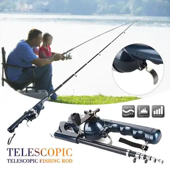 

Fish Pole Portable Practical Black Carbon Steel Bonding Tools Fishing Supplies Telescopic Pole