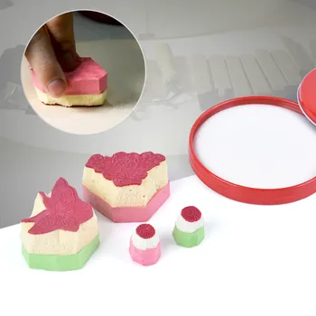 

Pottery sponge seal with blank printing pad, pad printing box, need to add your own pigment printing texture tools