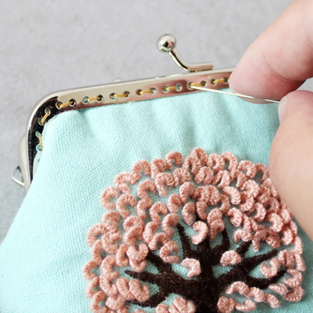 Женский винтажный кошелек для вышивки крестиком с цветком и деревом, Подарочный кошелек для шитья, сумочка для рукоделия ручной работы