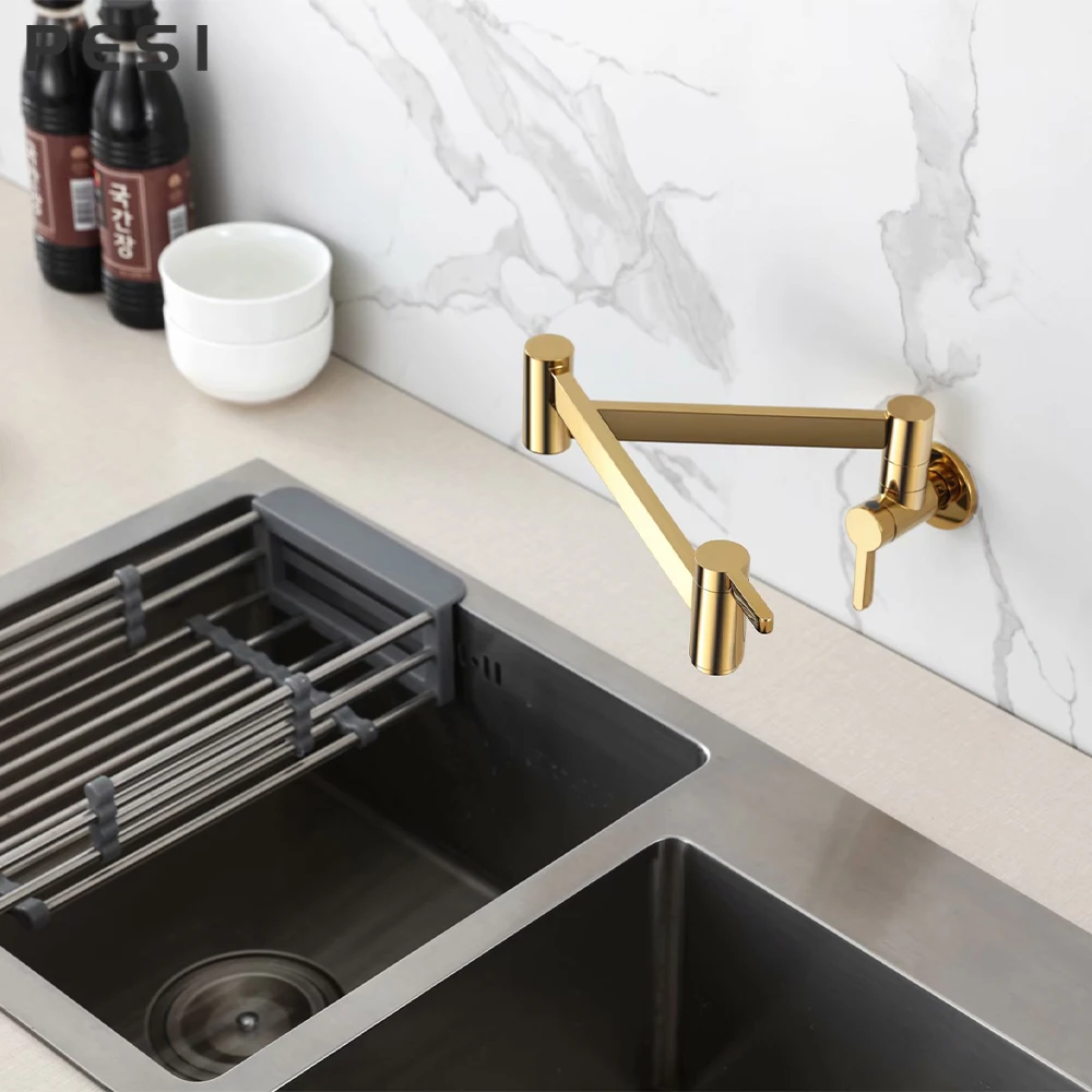 Girar Bico Dobrável Níquel cromado Latão preto, Único Frio