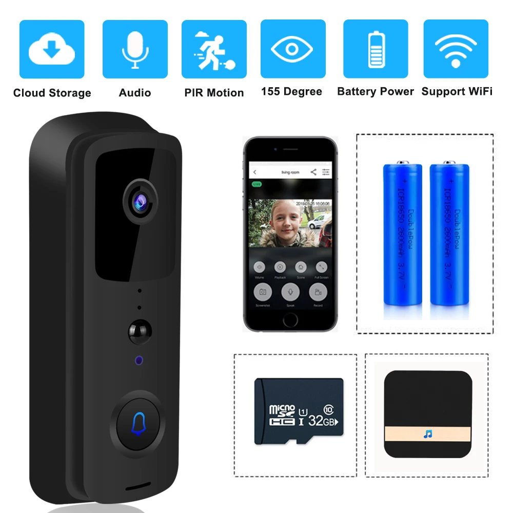Дверной звонок ZILNK wi fi 1080P HD с управлением через приложение|Дверной звонок| |