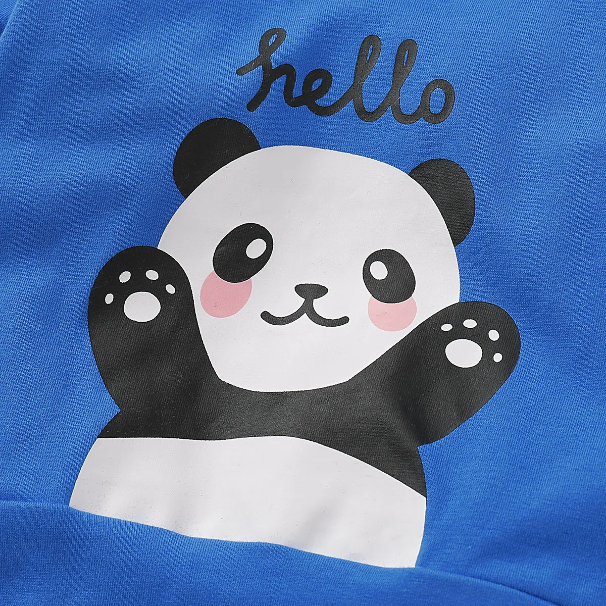 Комплект из 2 предметов, детская одежда с пандой «Hello» для маленьких девочек, пальто с капюшоном и длинными рукавами, штаны, комплект верхней одежды для детей от 6 месяцев до 24 месяцев