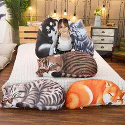 Симпатичные кошки и собаки подушка в виде животного, моделирование креативная Лента Кукла с подушкой для сна Детская плюшевая игрушка