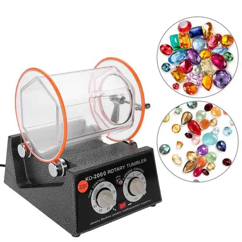 3kg Rotary Tumbler Jewelry Polisher Bead Cleaner Polishing Drum