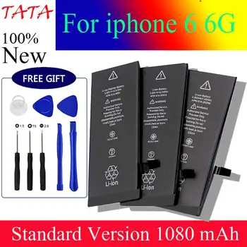 

With Repair Tools Kit 100% New Mobile Phone Battery For iPhone 6 6G Real Capacity 1810mAh 3.8V battery for iphone 6