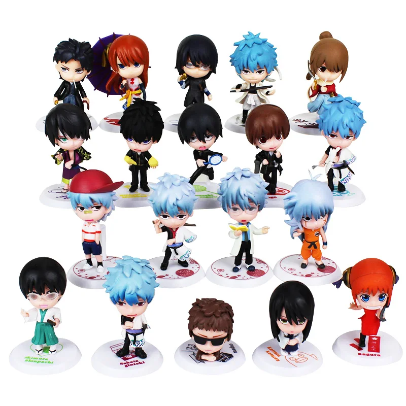 

Silver Soul Figures GINTAMA Sakata Gintoki Katsura Kotarou Hijikata Toushirou Takasugi Shinsuke Okita Sougo PVC Figure Toys