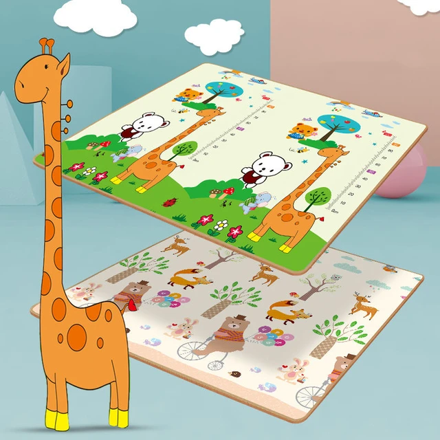 200cm*180cm XPE Baby Play Mat Toys for Children Rug Playmat Developing Mat Baby Room Crawling Pad Folding Mat Baby Carpet black