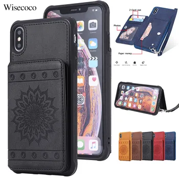 

Luxury Leather Wallet Case for IPhone X XS MAX XR 8 6 6S 7 Plus 5 5S SE Card Holder Stand Cover for Samsung Note 9 8 S8 S9 Plus