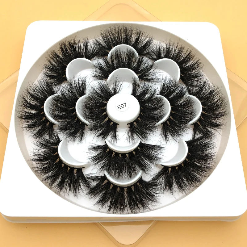 

Mikiwi 7pairs 25mm long 3D Mink Lashes Natural Long False Eyelashes Dramatic Volume Fake Lashes Makeup Extension Eyelashe