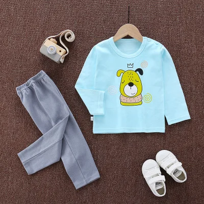 Vidmid детский пижамный комплект Лонгслив для мальчика хлопок, в автомобильном стиле комплект одежды для малышей и детей постарше пижамы для девочек из хлопка, комплект домашней одежды, пижамы 4130 01
