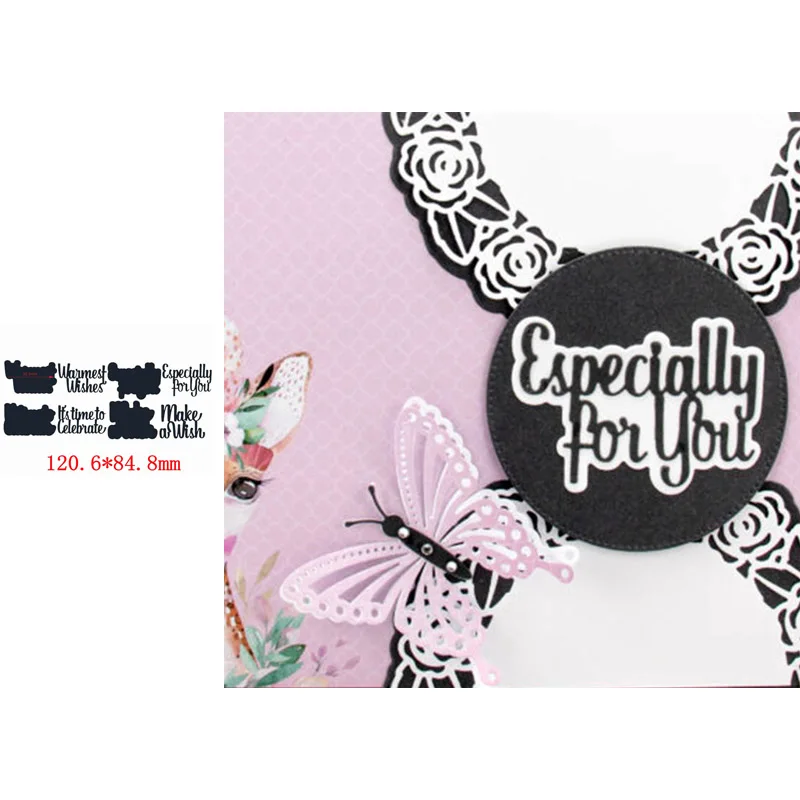

Elegant Artistic Words Celebration Greetings Wishes Metal Cutting Dies Scrapbooking Album Paper DIY Cards Crafts Embossing Dies New 2019