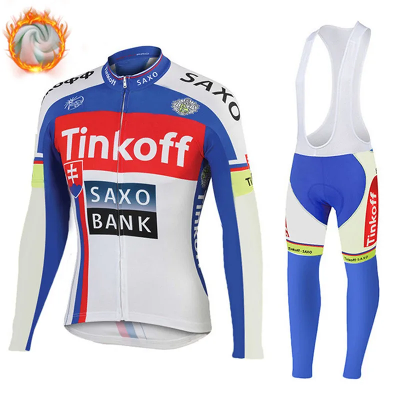 Мужская зимняя теплая одежда для велоспорта, новинка, Tinkoff, с длинным рукавом, наборы для велоспорта, Ropa Ciclismo, MTB, велосипед, Майо, одежда для велоспорта