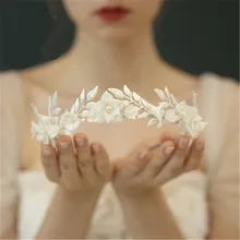 Элегантная Европейская свадебная повязка на голову для невесты, свадебные диадемы ручной работы, свадебные ювелирные аксессуары, вечерние короны для невесты