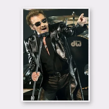 

Johnny Hallyday silk Poster Art Painting Picture Living Room Decor